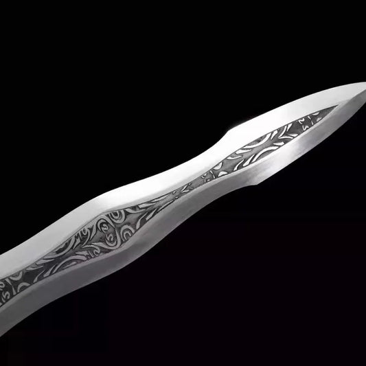 Longquan City Collection of Swords Hard Swords Golden Dragon Silver Dragon War Sword Portable One-piece Sword High Manganese Steel Cold Weapon Unsharpened