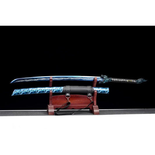 Authentic Longquan live broadcast of the same Longyuan Han sword high manganese steel one-piece forging Tang horizontal sword collection gift unsharpened