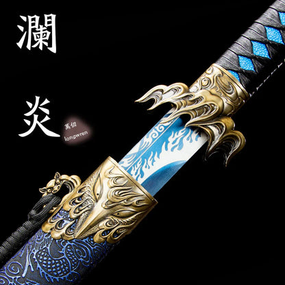 Chinese handmade sword/practical sword/sword/embroidered spring sword/straight sword/cold weapon
