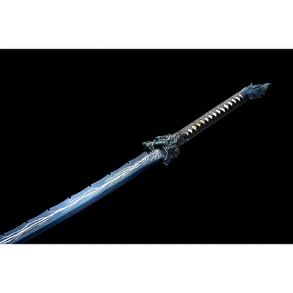 Authentic Longquan live broadcast of the same Longyuan Han sword high manganese steel one-piece forging Tang horizontal sword collection gift unsharpened