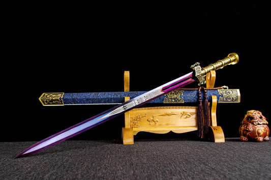 Ancient Chinese Sword/Longquan Qinghong Sword/Steel Sword Outdoor/Ancient Cold Weapon Sword