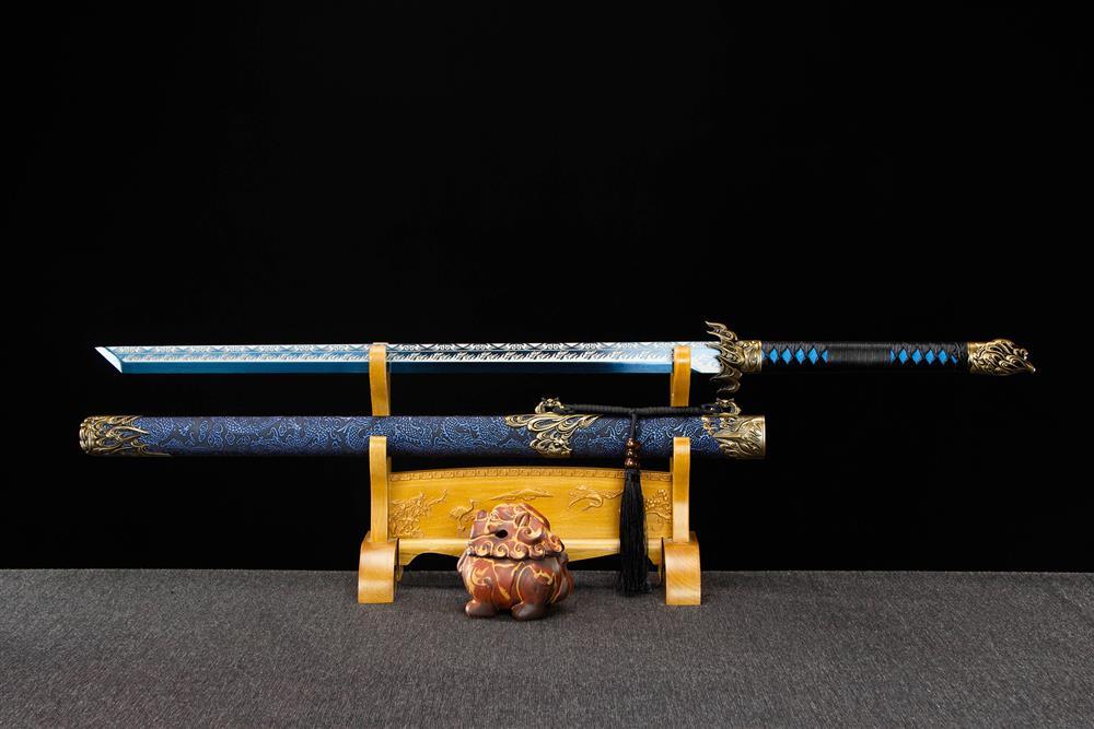 Chinese handmade sword/practical sword/sword/embroidered spring sword/straight sword/cold weapon