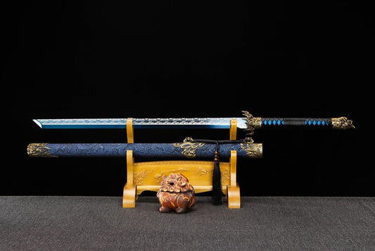 Chinese handmade sword/practical sword/sword/embroidered spring sword/straight sword/cold weapon