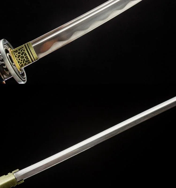 Longquan sword handmade 1060 high manganese steel sword Japanese command sword one-piece forged hard sword unsharpened