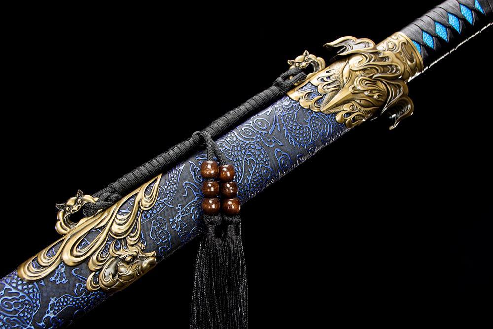 Chinese handmade sword/practical sword/sword/embroidered spring sword/straight sword/cold weapon