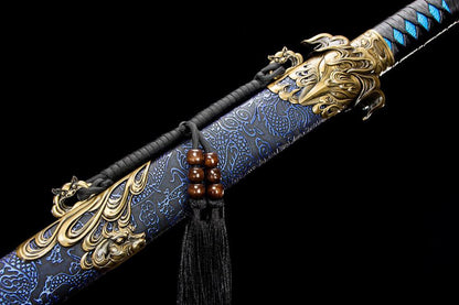 Chinese handmade sword/practical sword/sword/embroidered spring sword/straight sword/cold weapon