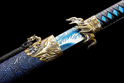 Chinese handmade sword/practical sword/sword/embroidered spring sword/straight sword/cold weapon