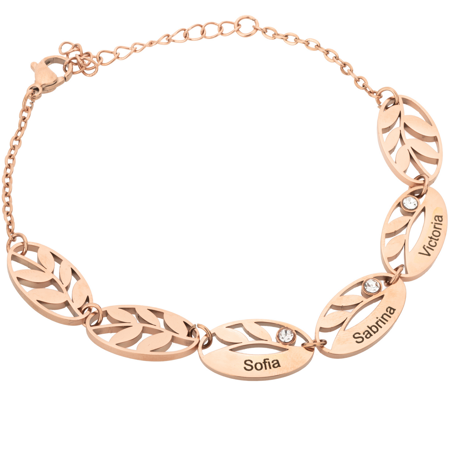 Bracelet Personnalisé à Feuilles Multiples