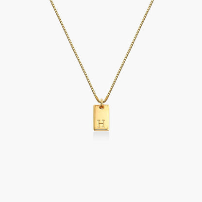 OAK & LUNA - Personalized Willow Tag Initial Necklace with Diamond Option - Dainty Gift for Her, Woman - Custom Jewelry for Christmas, Mother's Day
