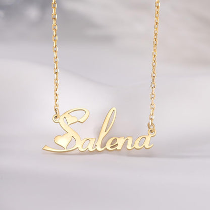 TinyName Custom Name Necklace Personalized 18K Gold Plated Nameplate Customized Jewelry Gift for Women