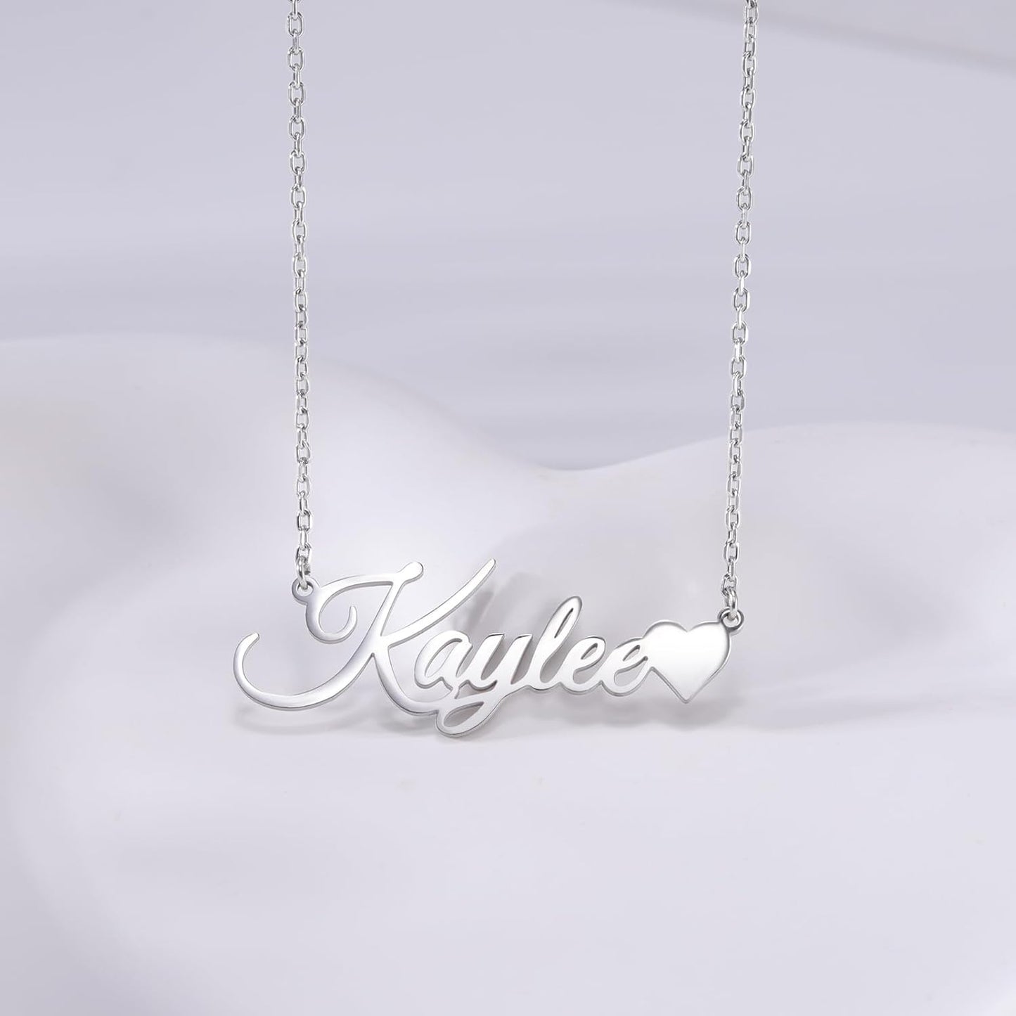 TinyName Custom Name Necklace Personalized 18K Gold Plated Nameplate Customized Jewelry Gift for Women