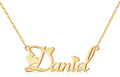 TinyName Custom Name Necklace Personalized 18K Gold Plated Nameplate Customized Jewelry Gift for Women