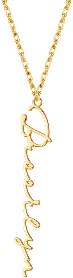 TinyName Custom Name Necklace Personalized 18K Gold Plated Nameplate Customized Jewelry Gift for Women