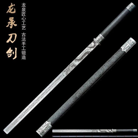 Chinese handmade sword/practical/high performance/sharp/Longquan long sword weapon