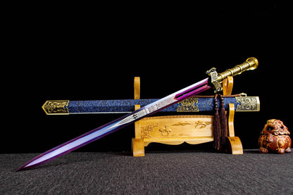 Ancient Chinese Sword/Longquan Qinghong Sword/Steel Sword Outdoor/Ancient Cold Weapon Sword
